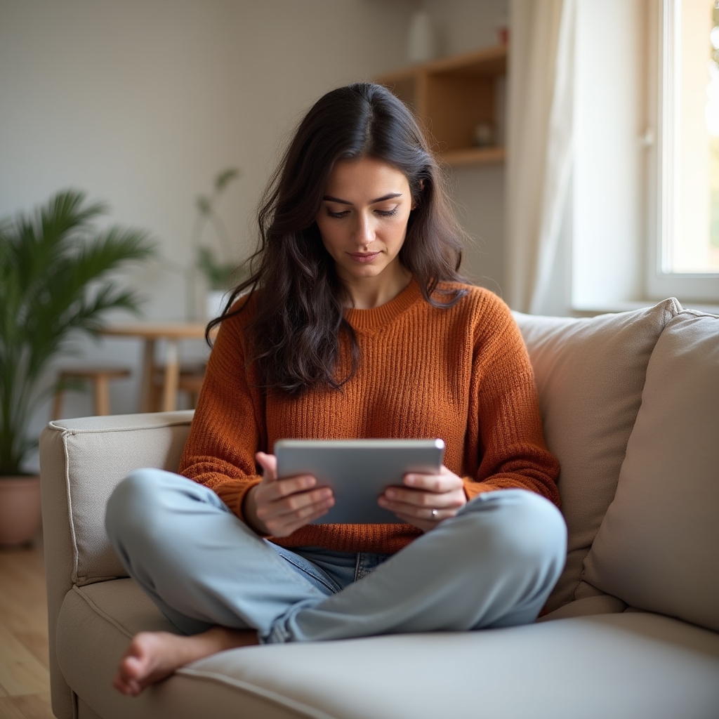 Lavoratore che consulta la propria posizione previdenziale sul portale INPS da tablet
